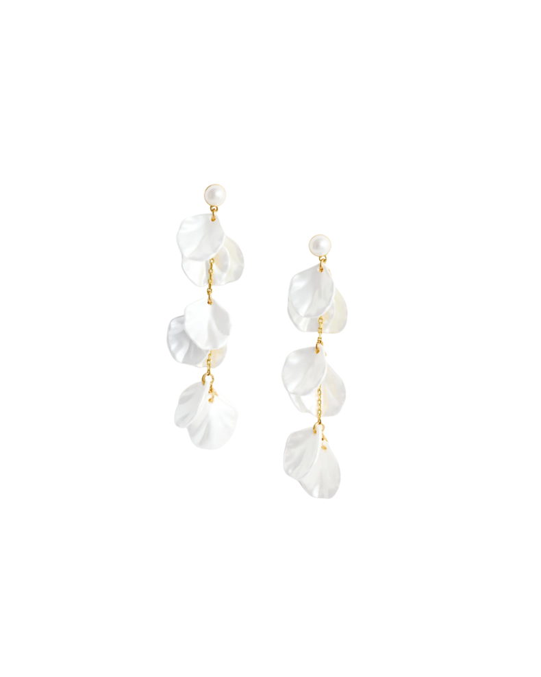 Pearl Petal Tiered Earrings