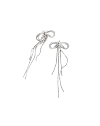 Double Crystal Bow Earrings