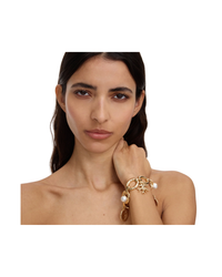 Gold Coral Charm Bracelet