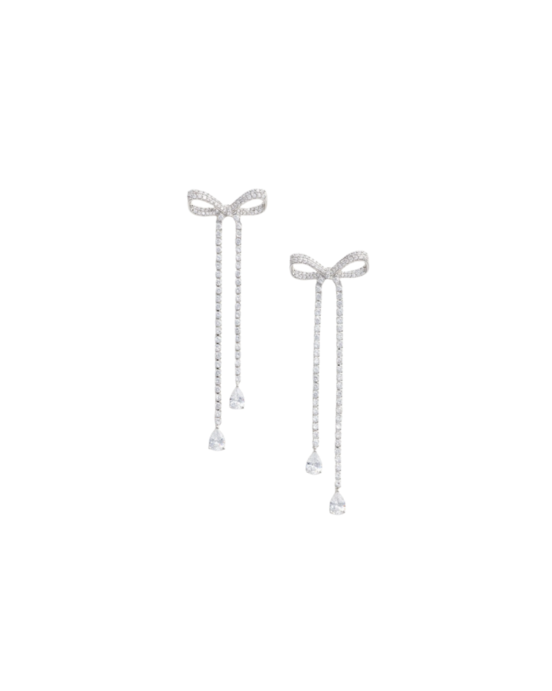 Crystal Bow Dangle Earring
