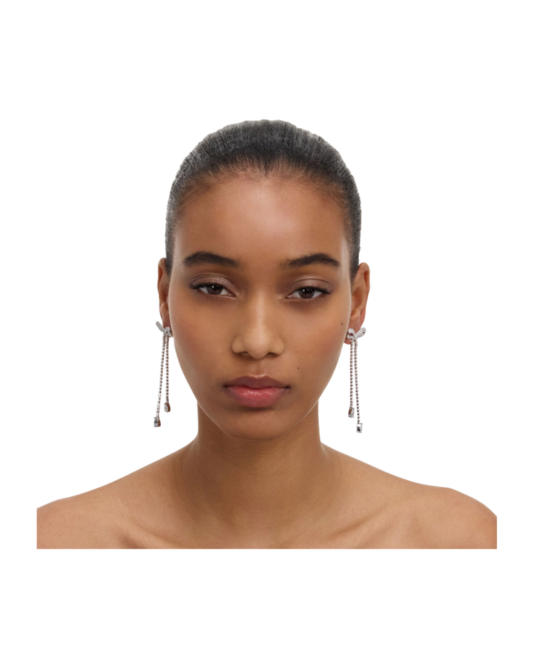 Crystal Bow Dangle Earring