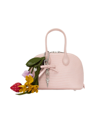 Embossed Leather Pink Mini Bag