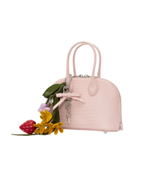 Embossed Leather Pink Mini Bag