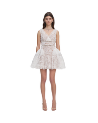 White Tulle Lace Mini Dress