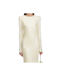 Yellow Viscose Lace Maxi Dress