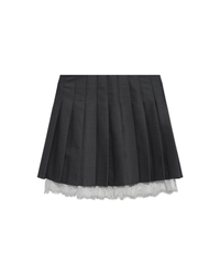 Grey Pleated Mini Skirt