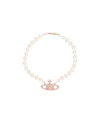 One Row Pearl Bas Relief Choker W1