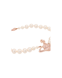 One Row Pearl Bas Relief Choker W1
