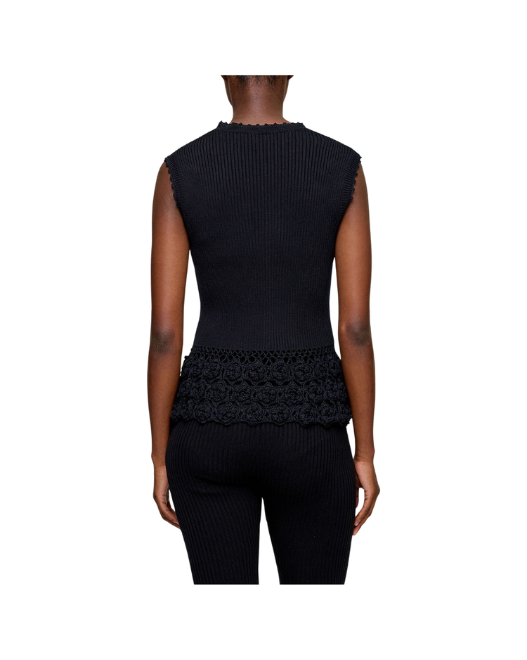 Vest in Cotton Crochet