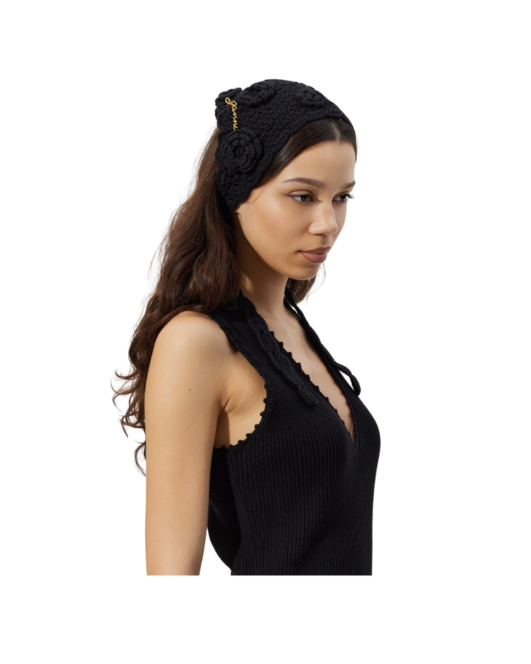 Head Scarf in Cotton Crochet