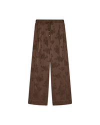Trousers in Brown Satin