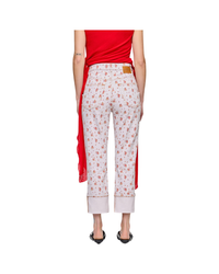 Capri Slim Jeans in Printed Denim