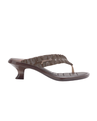 Melissa Thong Kitten Heel in Brown