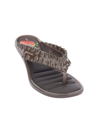 Melissa Thong Kitten Heel in Brown