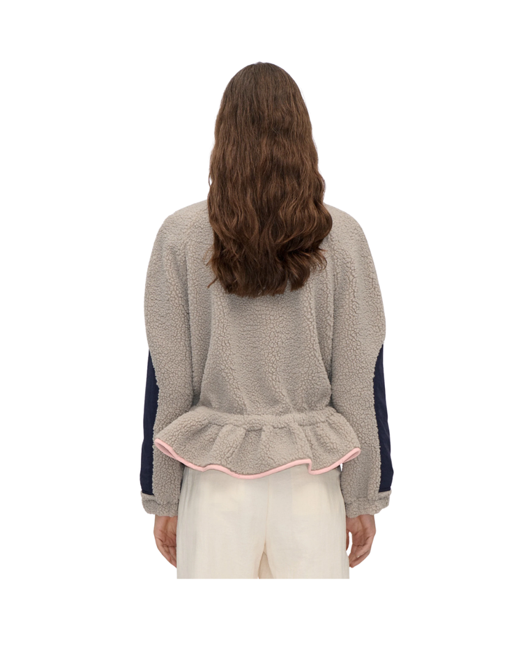 Dropped Shoulder Gathered Jacket