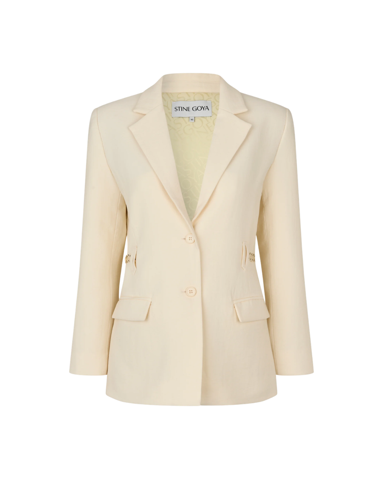 Elastic Detail Tailoring Blazer