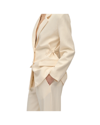 Elastic Detail Tailoring Blazer