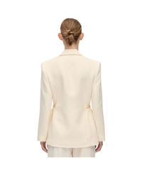 Elastic Detail Tailoring Blazer