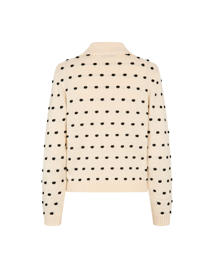 Bobble Polo Collar Sweater