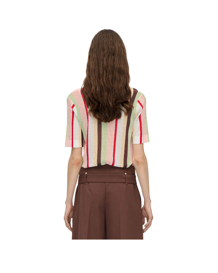Short Sleeve Crochet Polo