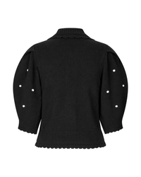 Bobble Knit Polo Cardigan