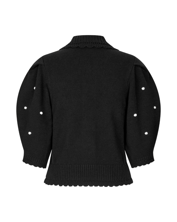 Bobble Knit Polo Cardigan