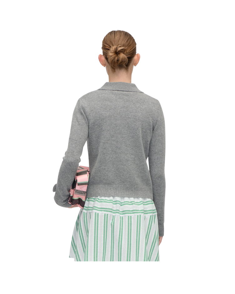 Button Up Long Sleeve Polo Knit