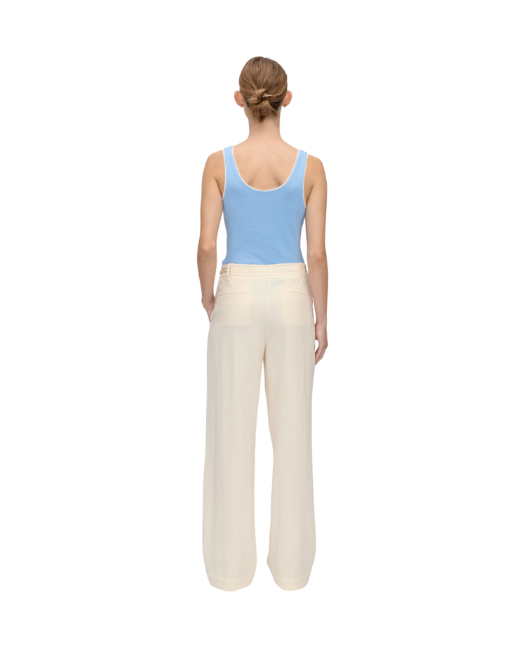 Elastic Detail Tailoring Pants
