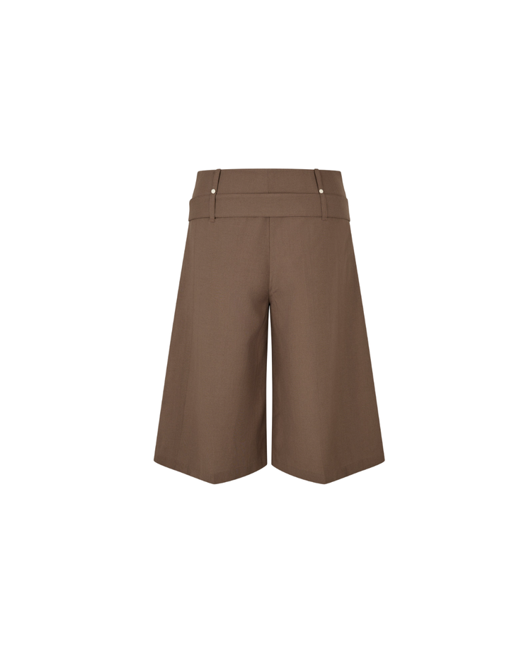 Belted Tailored Bermuda