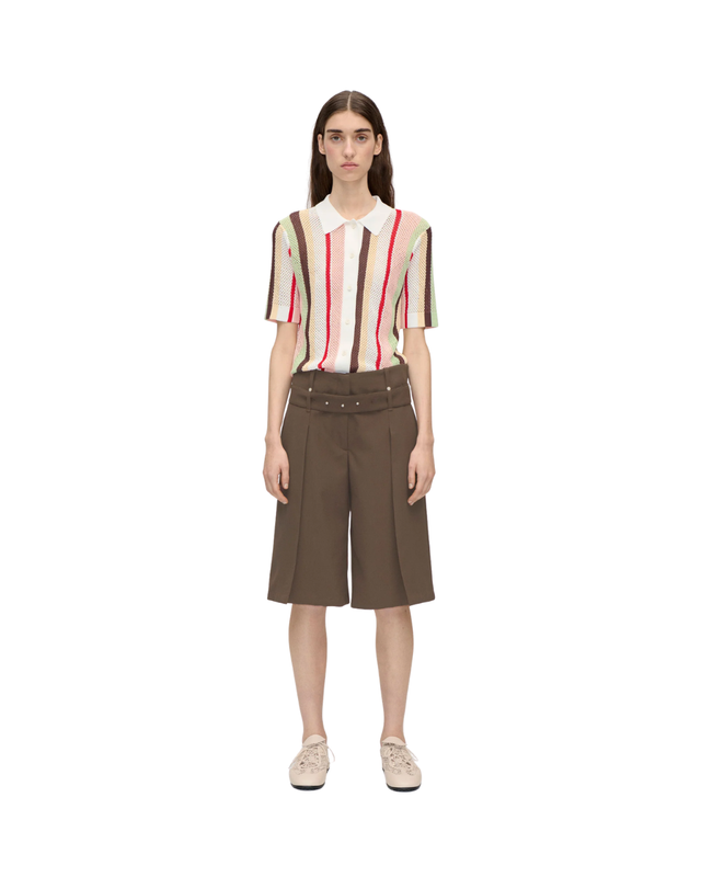 Belted Tailored Bermuda