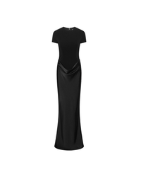 Capsleeve Draped Maxi Dress