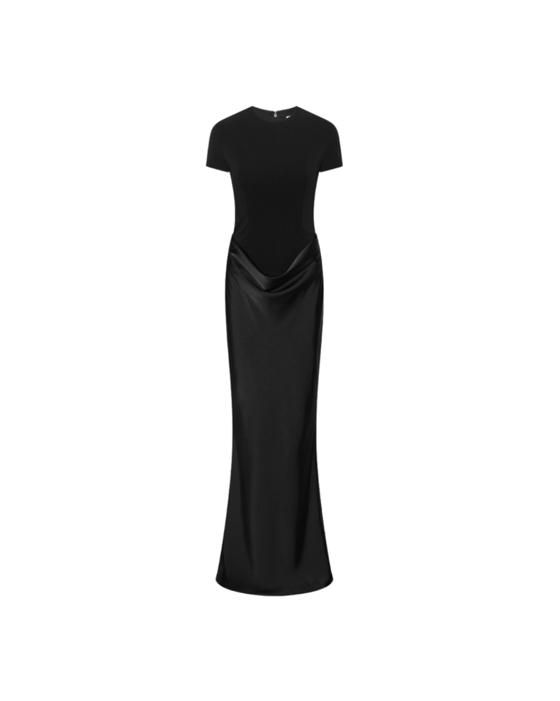 Capsleeve Draped Maxi Dress