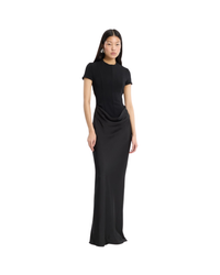 Capsleeve Draped Maxi Dress