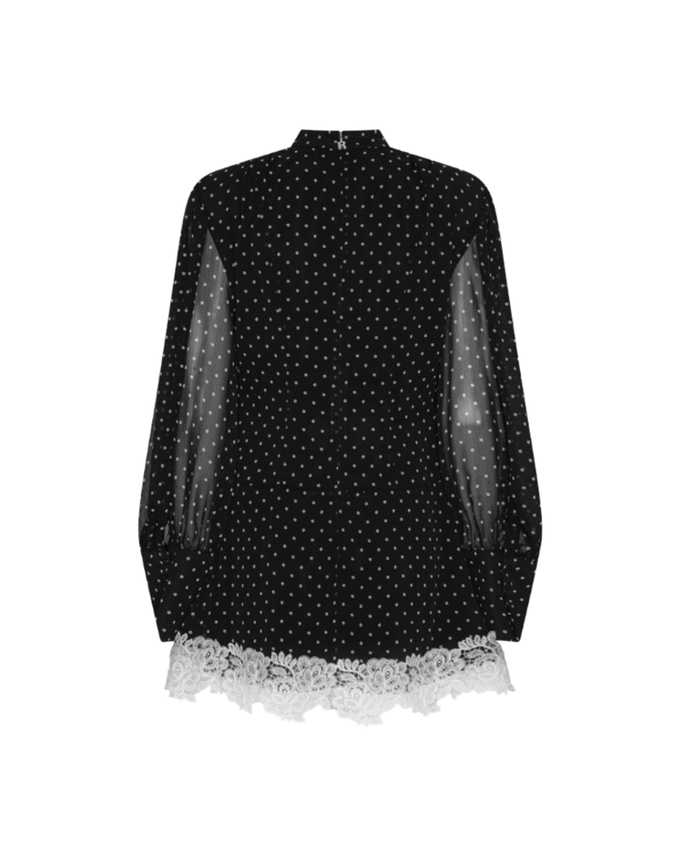 Minidress Ls Lace Detail