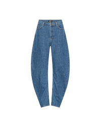 Draped Barrel Leg Jeans
