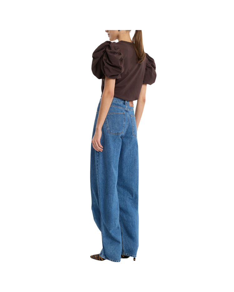 Draped Barrel Leg Jeans