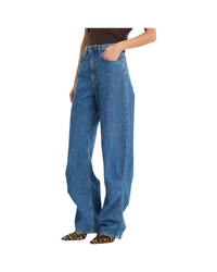 Draped Barrel Leg Jeans