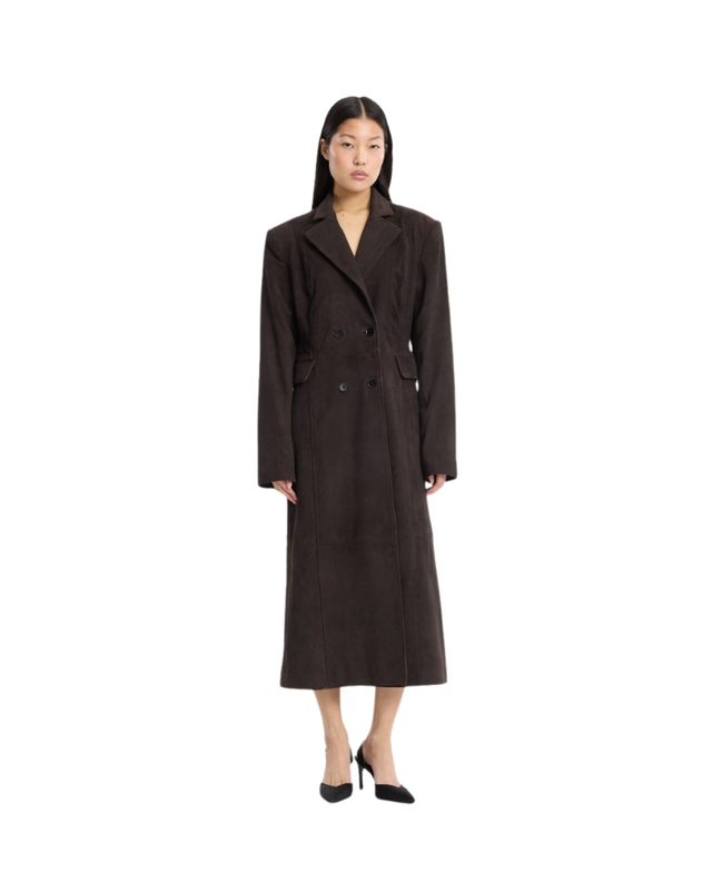 Suede Long Coat