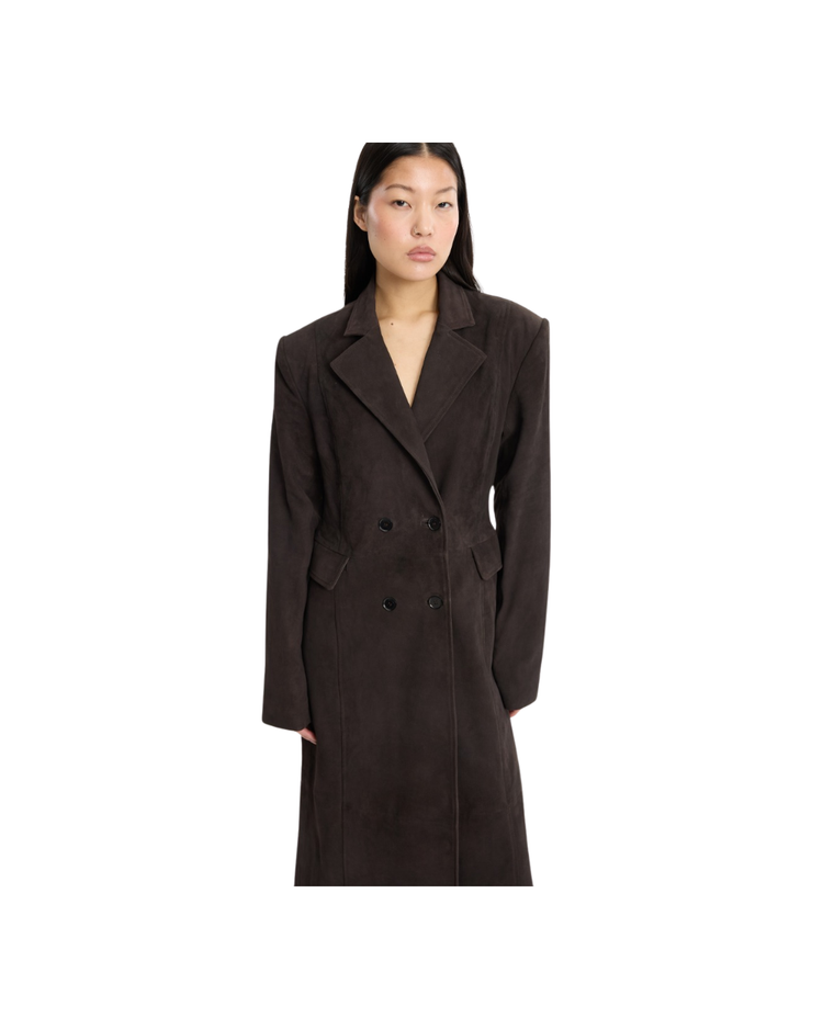 Suede Long Coat