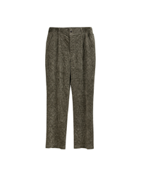 Corduroy Crinkle Single Pleated Pegtop Pants