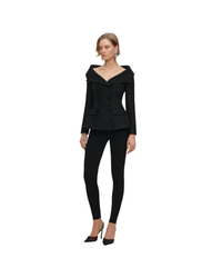 Black Metallic Boucle Jacket