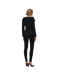 Black Metallic Boucle Jacket