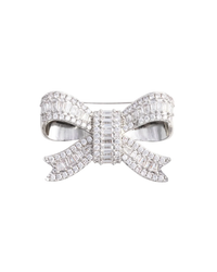 Crystal Bow Brooch