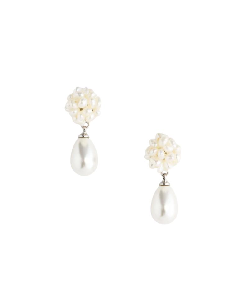 Pearl Cluster Droplet Earring