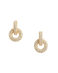 Gold Small Crystal Hoop Earring