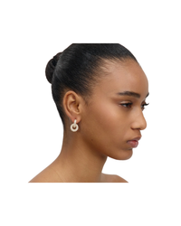 Gold Small Crystal Hoop Earring