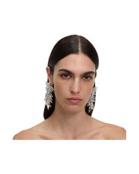 Silver Beaded Dangle Earring