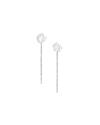 Pearl Flower Crystal Droplet Earring