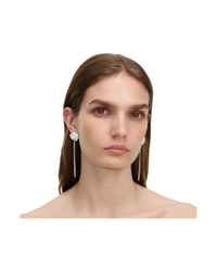 Pearl Flower Crystal Droplet Earring