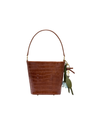 Brown Leather Bucket Bag